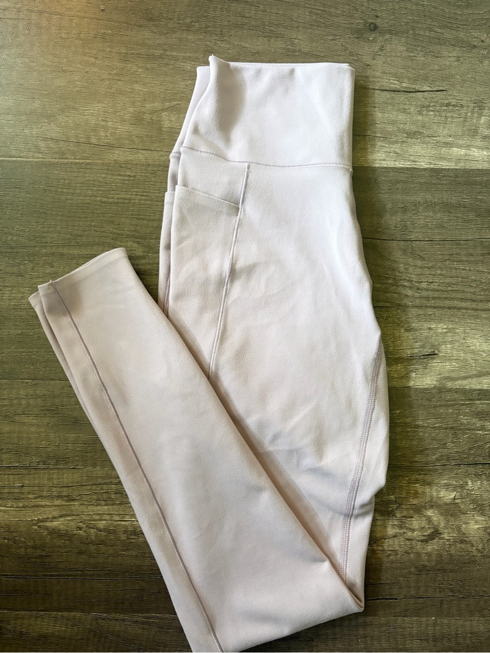 Uniqlo AIRism UV Protection Active Leggings Light Purple Pink Side Pocket Small